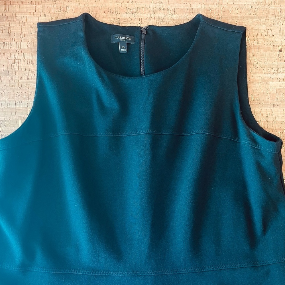 Talbots Petite Black Sleeveless A-Line Dress Size 12P Classic Work/Casual - Picture 3 of 8